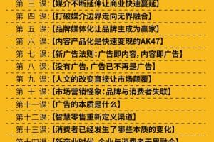 无界营销思维转型课：1000个品牌实操经验，助你销量倍增