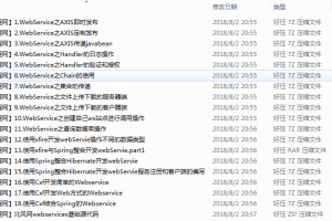WebServices基础培训视频与源码_前端开发教程