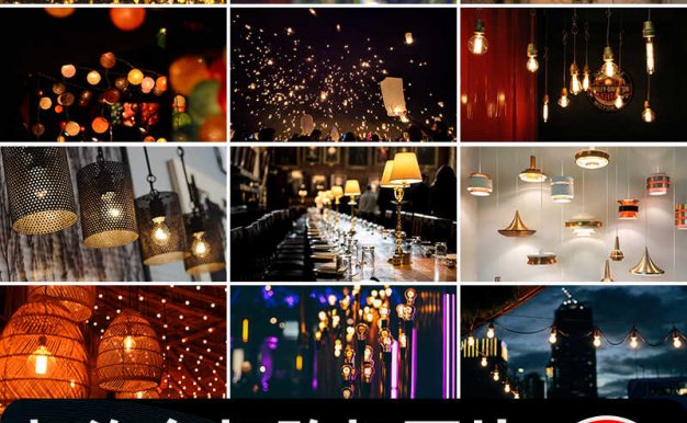 电灯泡玻璃灯光发光梦幻温馨唯美灯笼灯具路灯台灯孔明灯图片素材