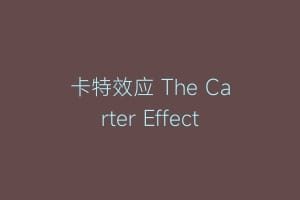 卡特效应 The Carter Effect