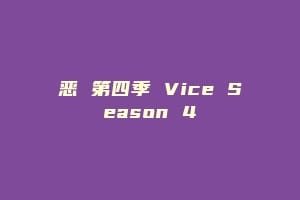 恶 第四季 Vice Season 4